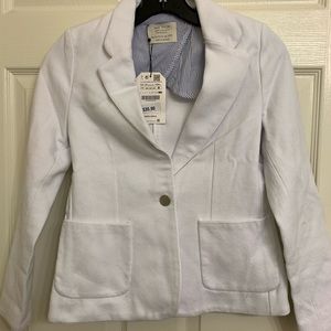 NWT ZARA BIG GIRLS WHITE BLAZER